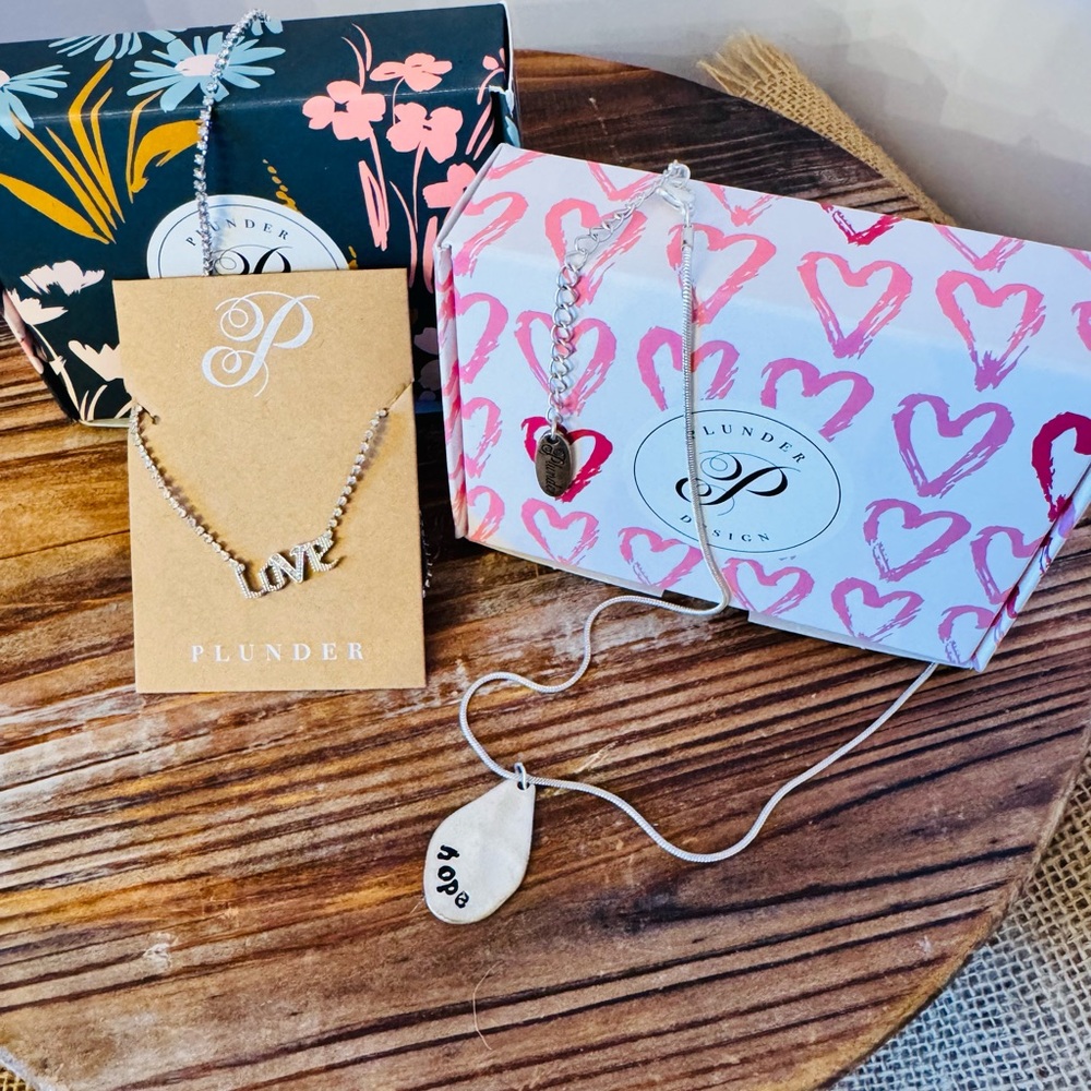 Plunder Designs Roux and Mia Shae Necklaces "Hope” and “Love” Retired